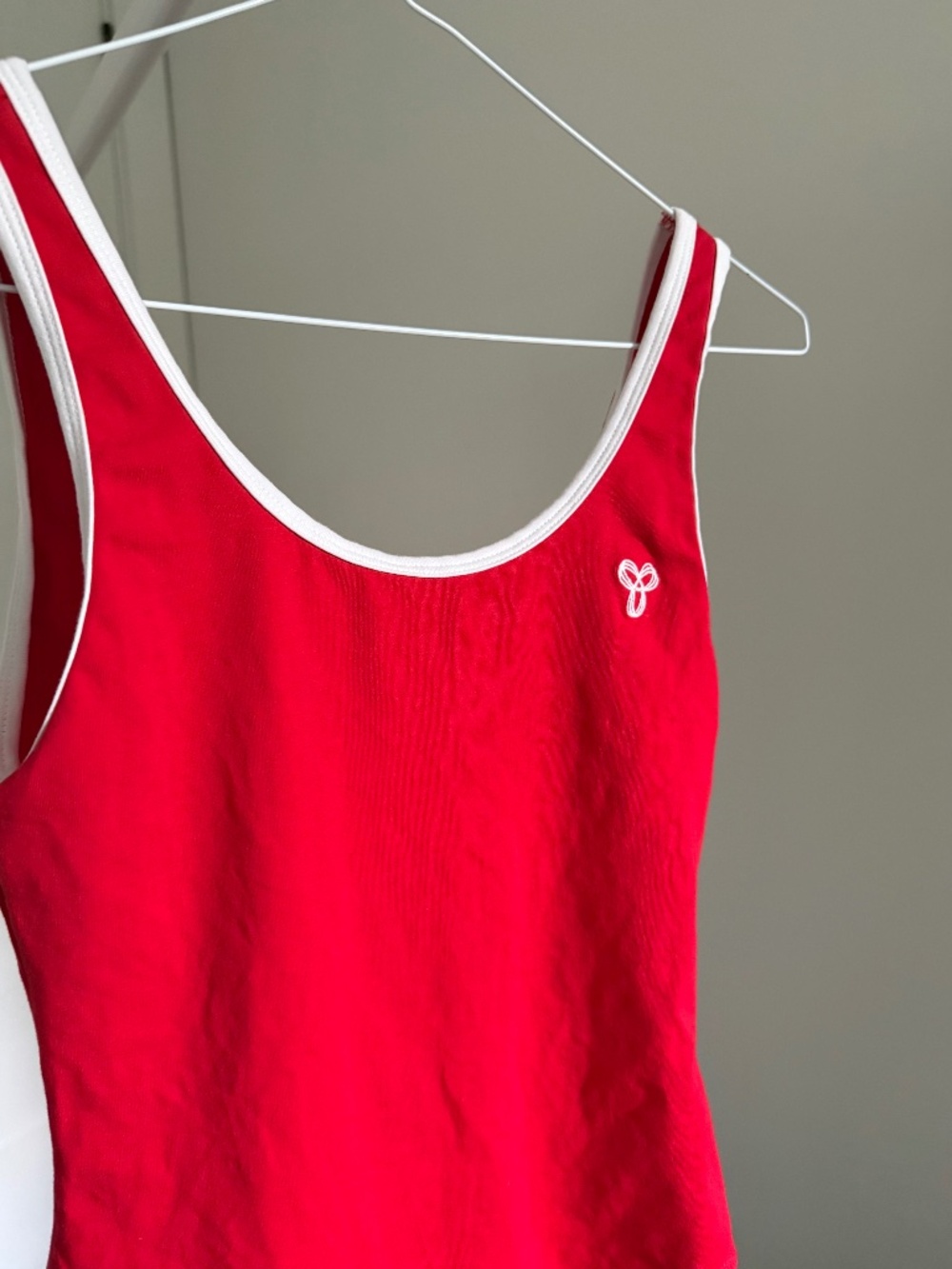 Tna red ringer sleeveless low back bodysuit